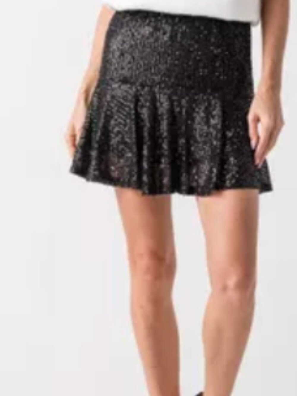 Molly Bracken Black Sequin Mini Skirt Small NWT - Picture 2 of 12
